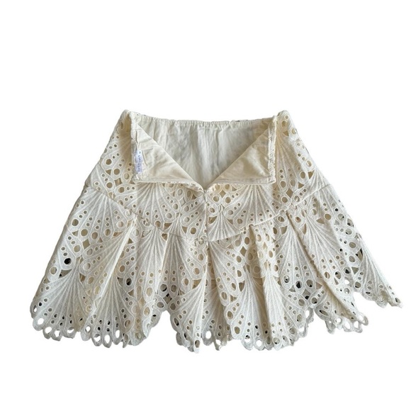 Set Broderie Anglaise Mini Skirt and Top Size L - Picture 3 of 9